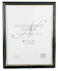 CERTIFICATE FRAME, PLASTIC, EZ MOUNT, 8.5" X 11", BLACK/GOLD THUMBNAIL